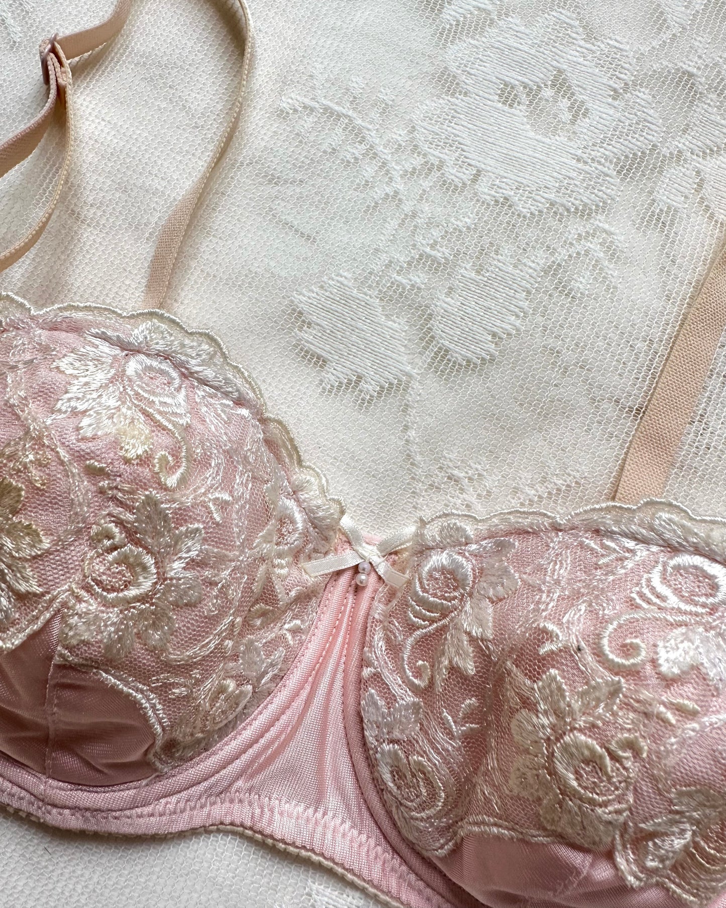 Brocade Rosy Bra featuring Floral Embroidery