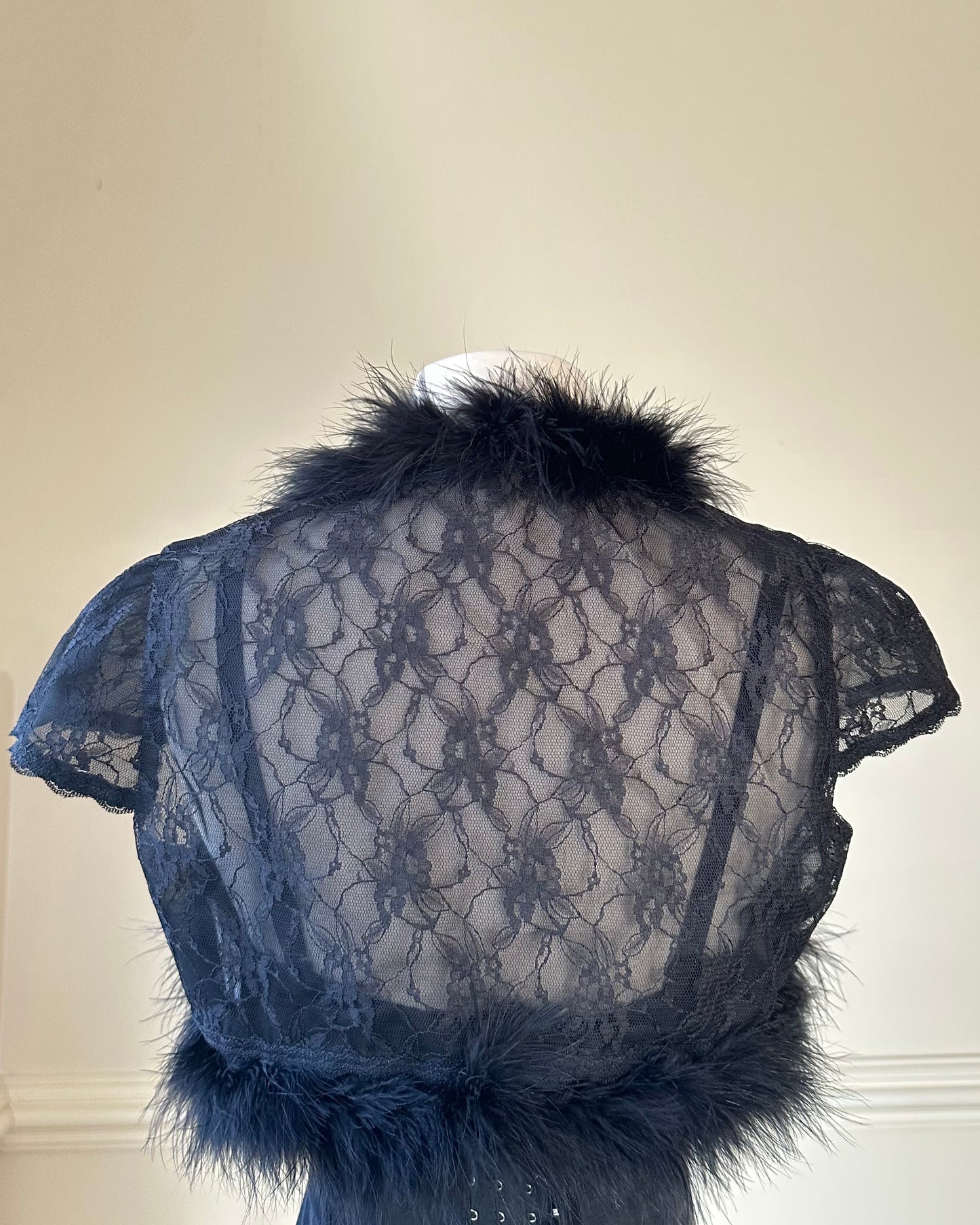 Sophisticated sheer Lace Cropped Cardigan