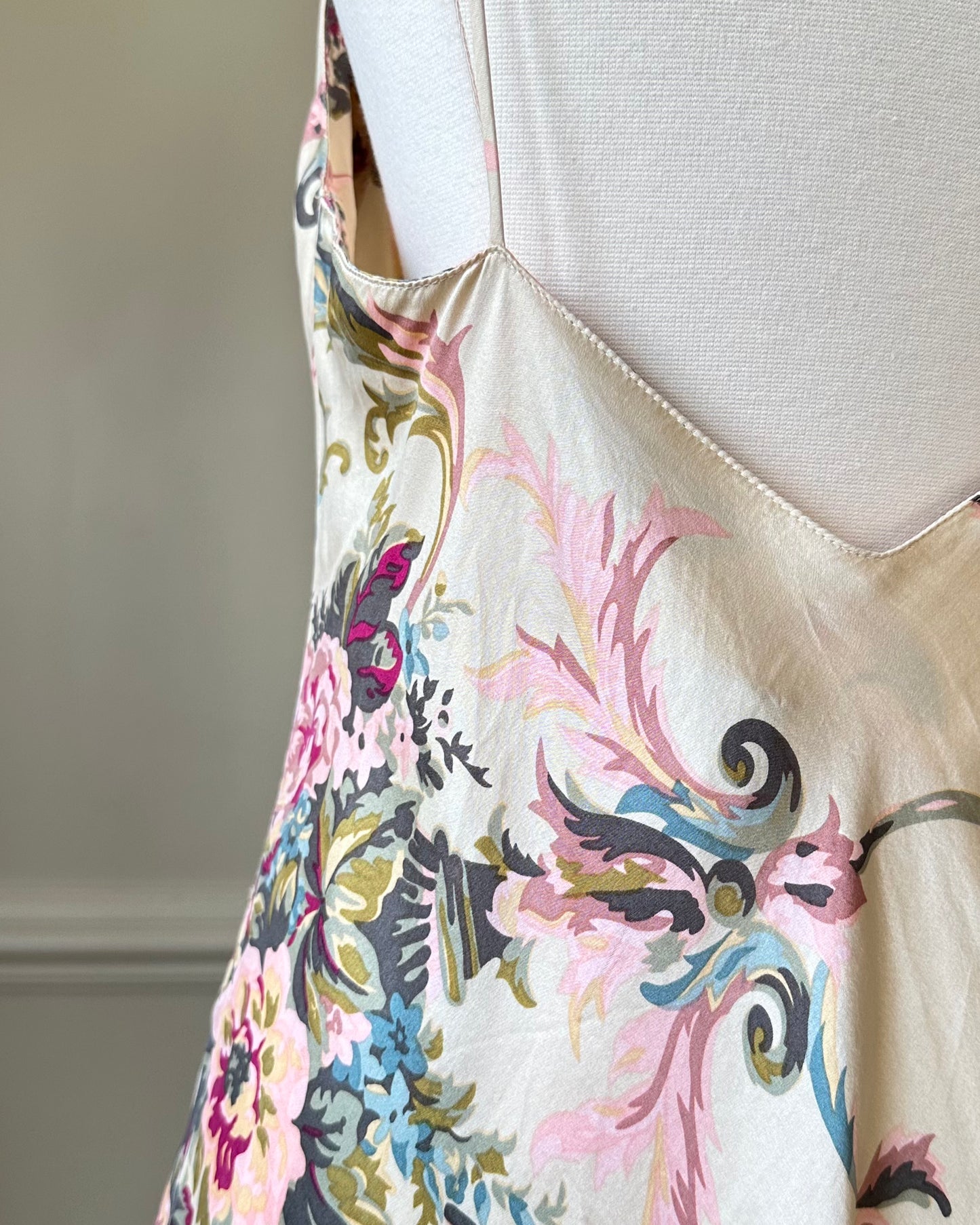 Victoria’s Secret Vintage Floral Slip Dress featuring Vibrant Flower Bouquet Print