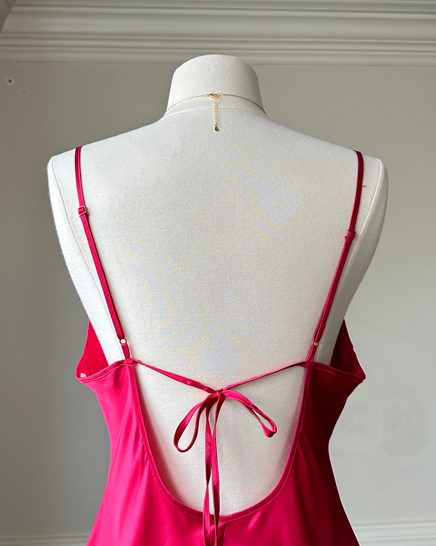 Victoria’s Secret Sultry Red Slip Dress featuring Lace Embroidery Lining