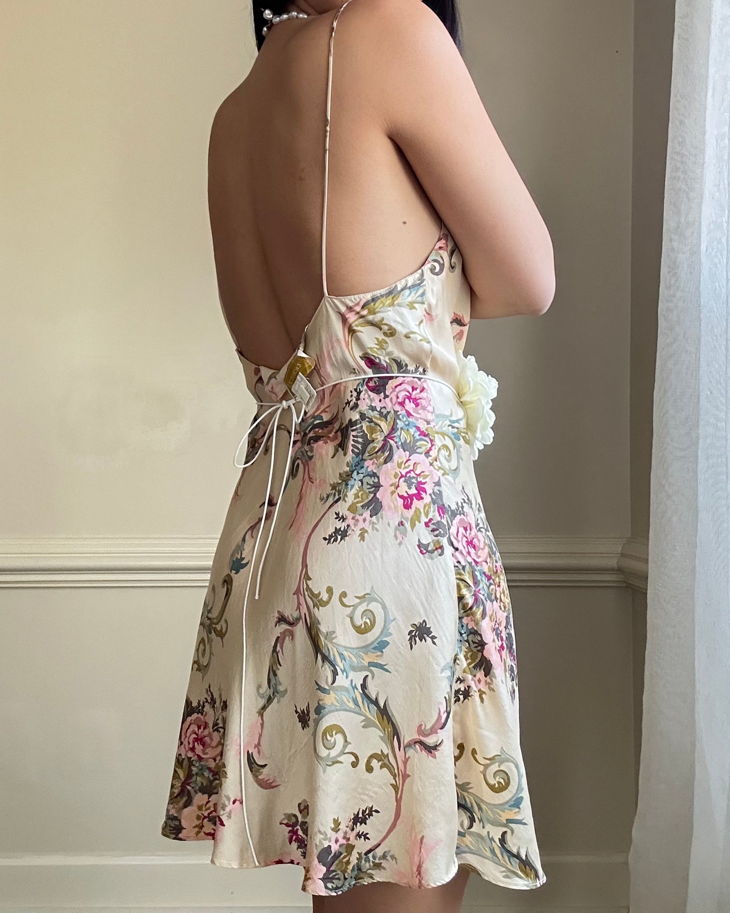 Victoria’s Secret Vintage Floral Slip Dress featuring Vibrant Flower Bouquet Print