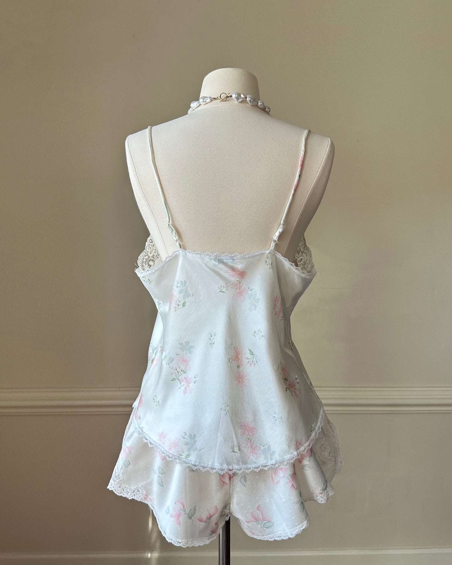 Mix-and-match cami set featuring a Vintage Christian Dior top and Sara Beth shorts