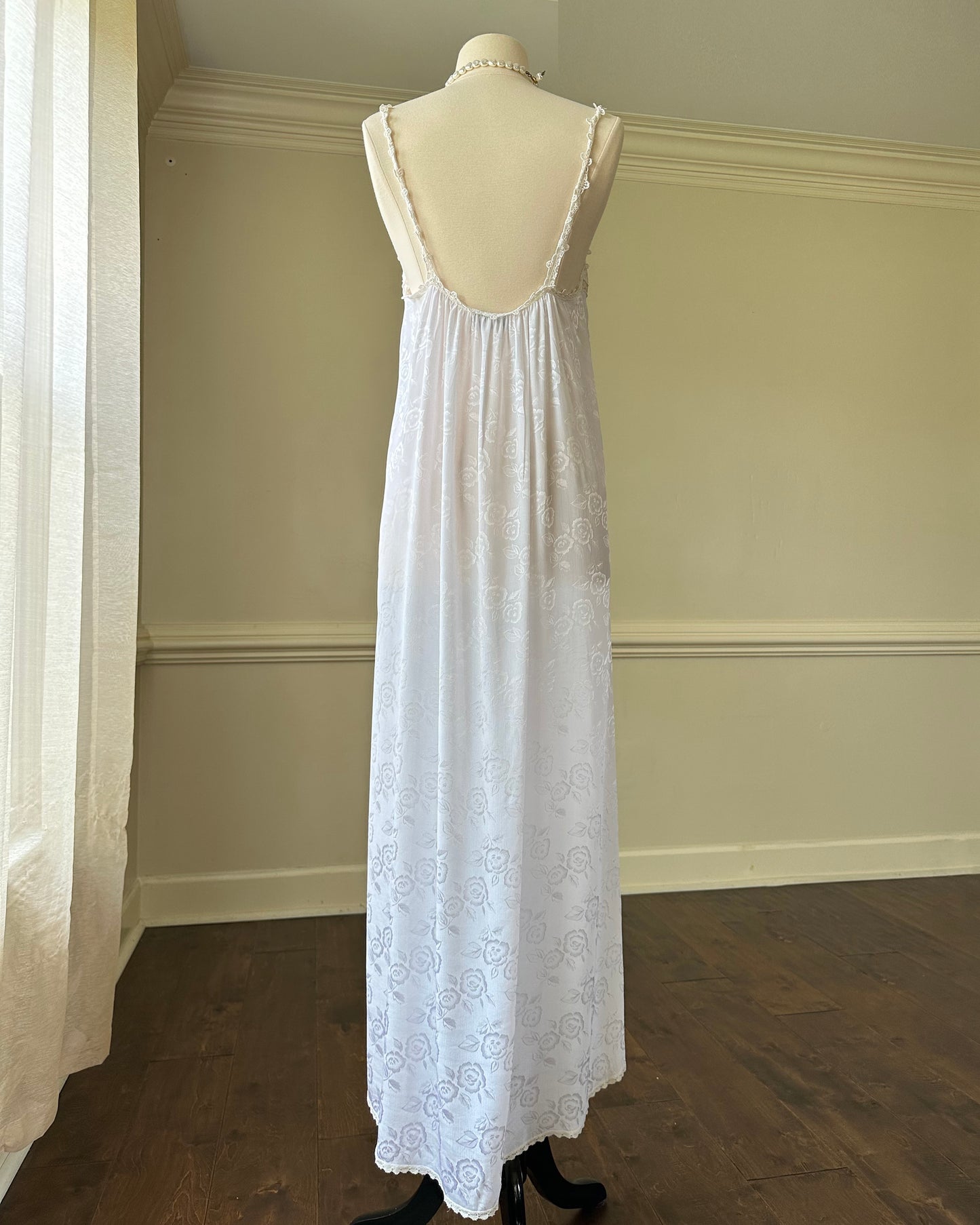 Vintage Christian Dior’s Ethereal Maxi Dress featuring Semi Sheer Pleated Skirt