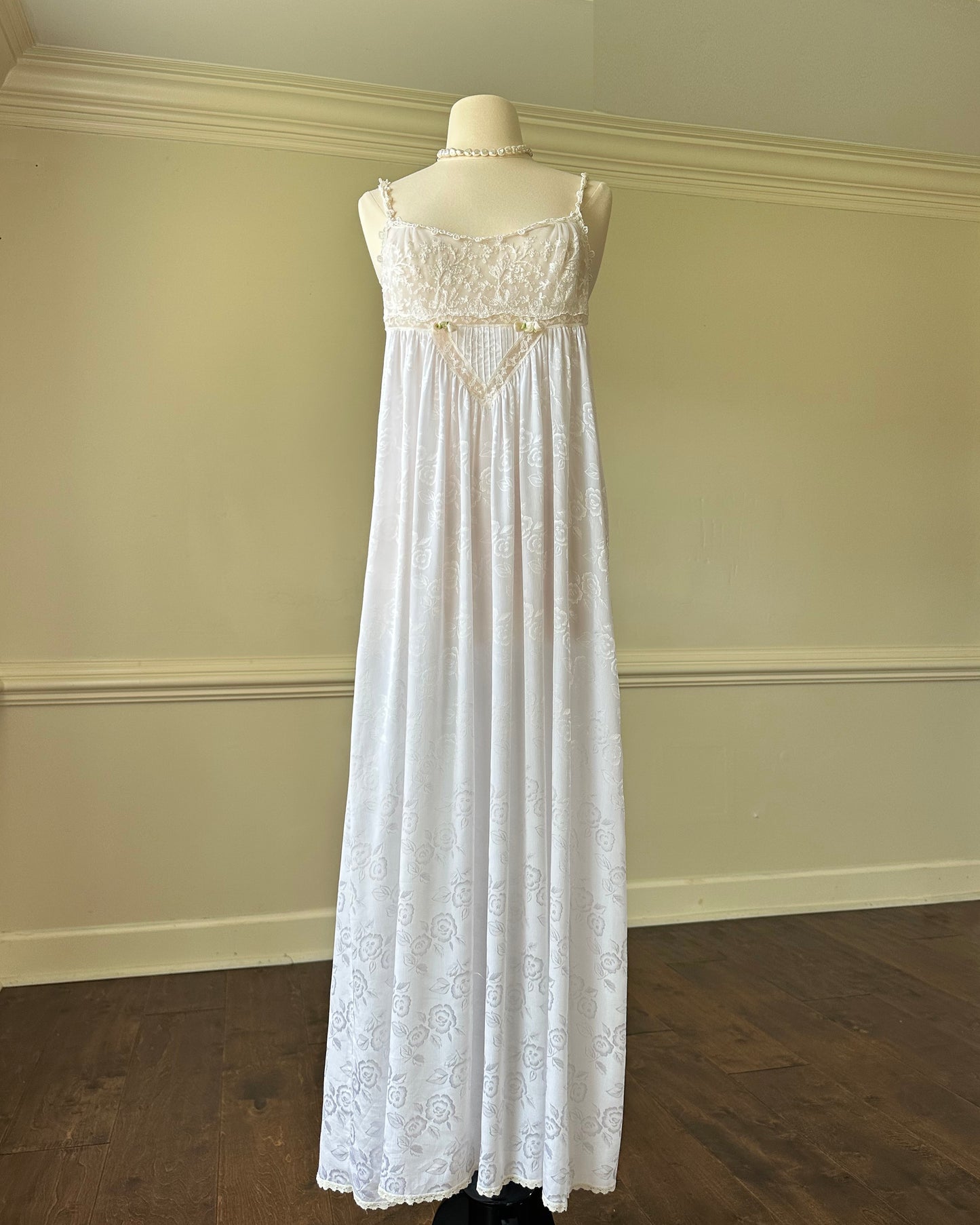 Vintage Christian Dior’s Ethereal Maxi Dress featuring Semi Sheer Pleated Skirt