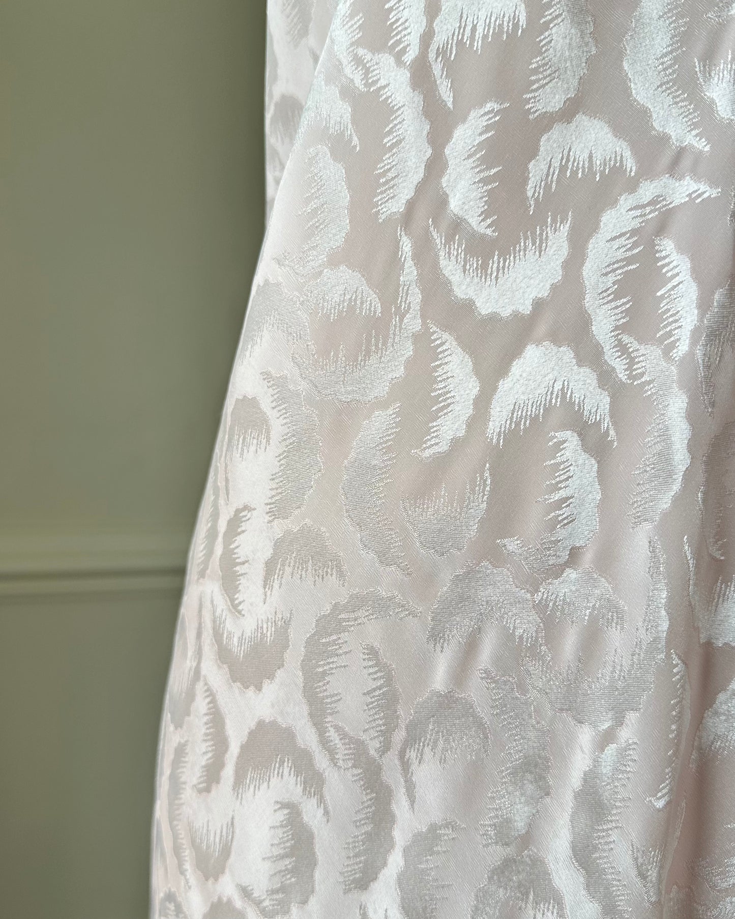 Elegant Soft Pink Maxi Dress featuring Luxurious Satin Fabric Embossed