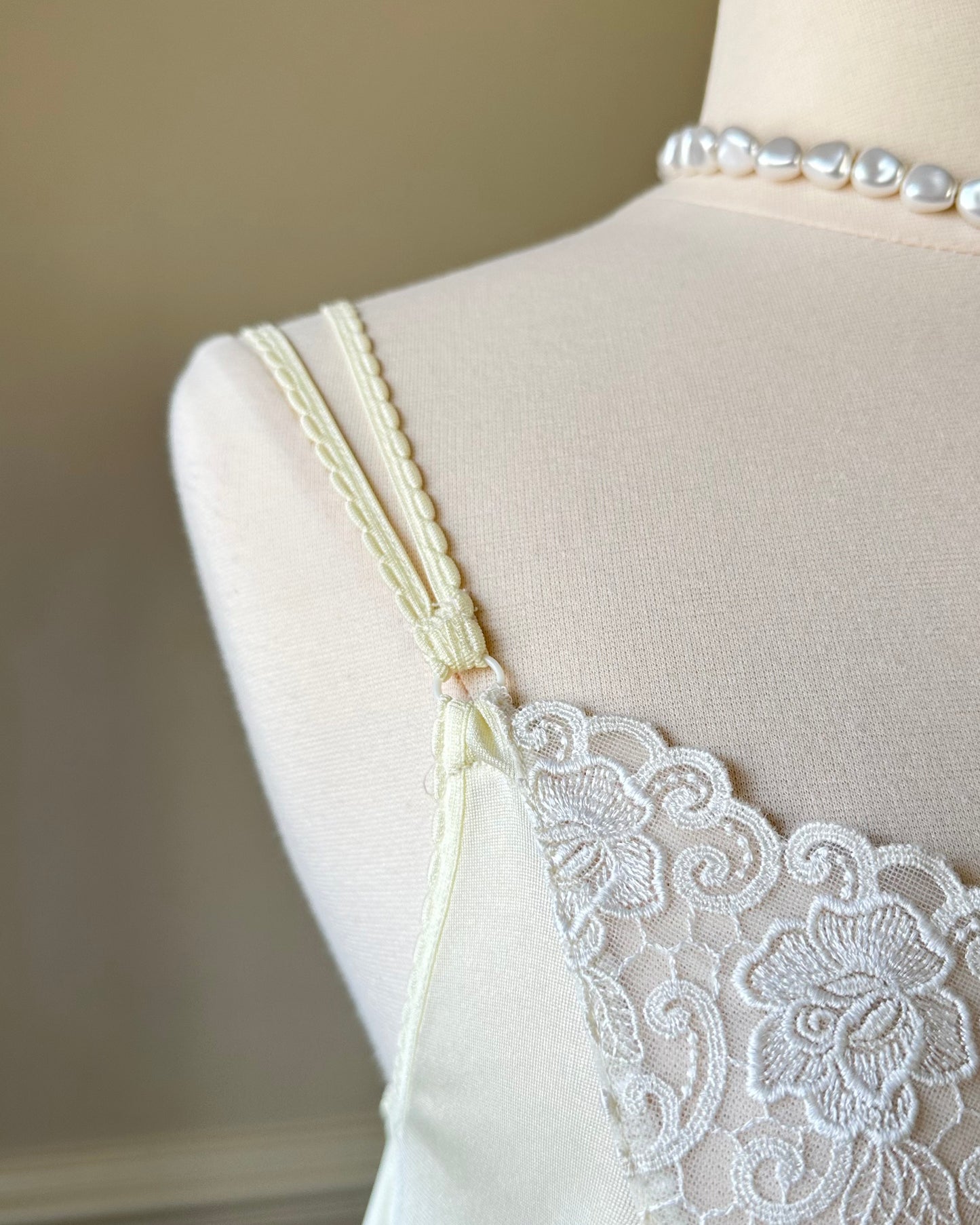 Victorian Inspired Pastel Yellow Midi Dress featuring Intricate Floral Embroidery