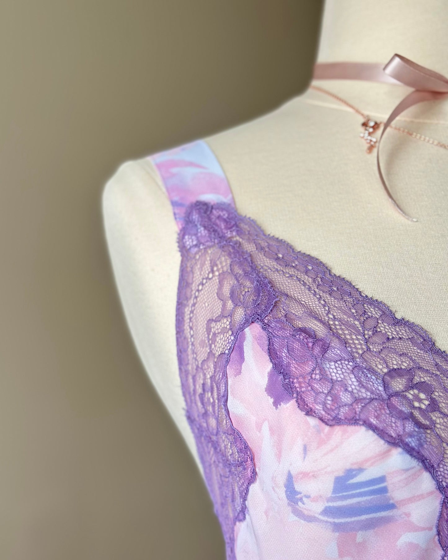 Vintage floral baby doll dress with bow