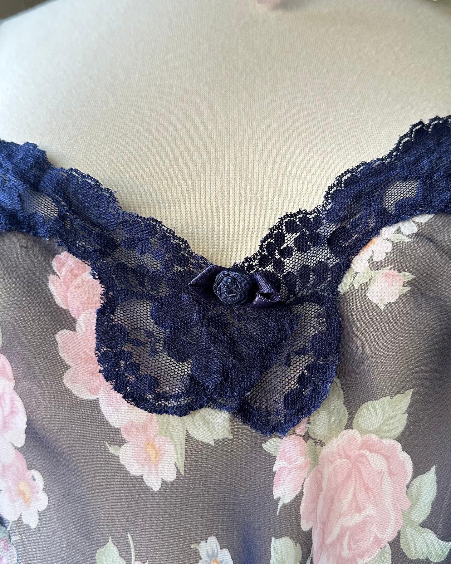 Sultry Sheer Meshed Camisole featuring Floral Prints