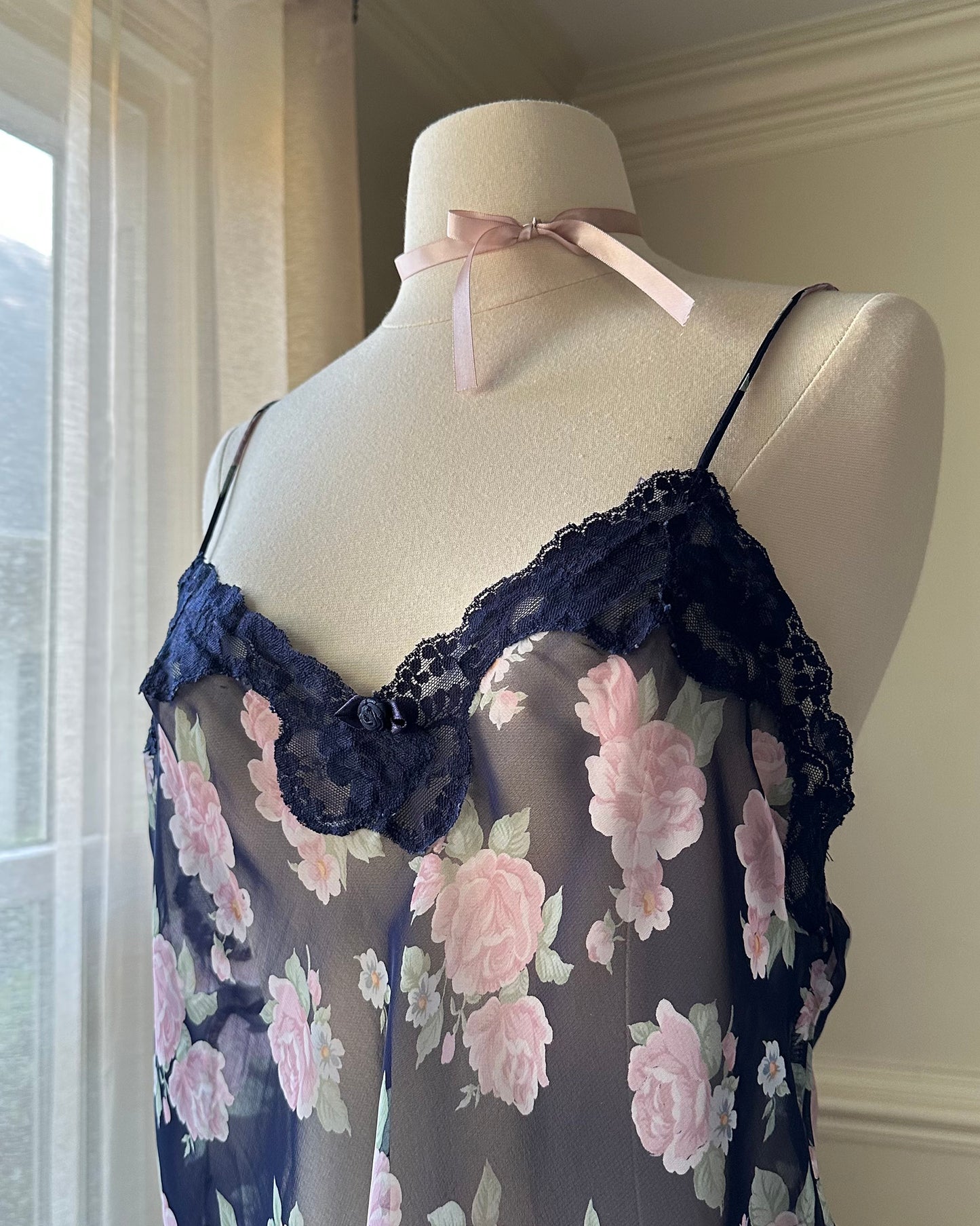 Sultry Sheer Meshed Camisole featuring Floral Prints