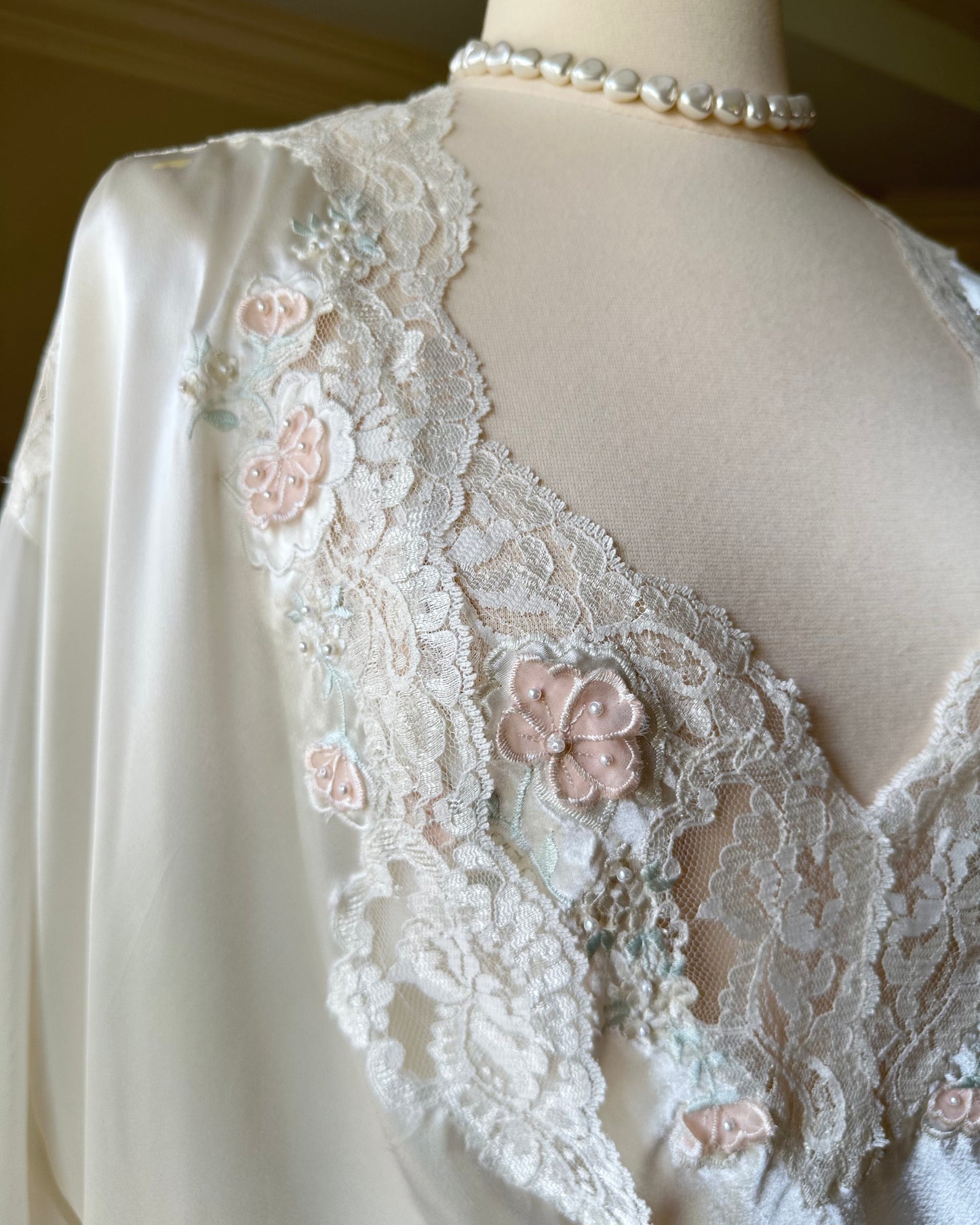 Valmode’s Vintage Set includes Maxi Dress + Matching Long Sleeve Robes