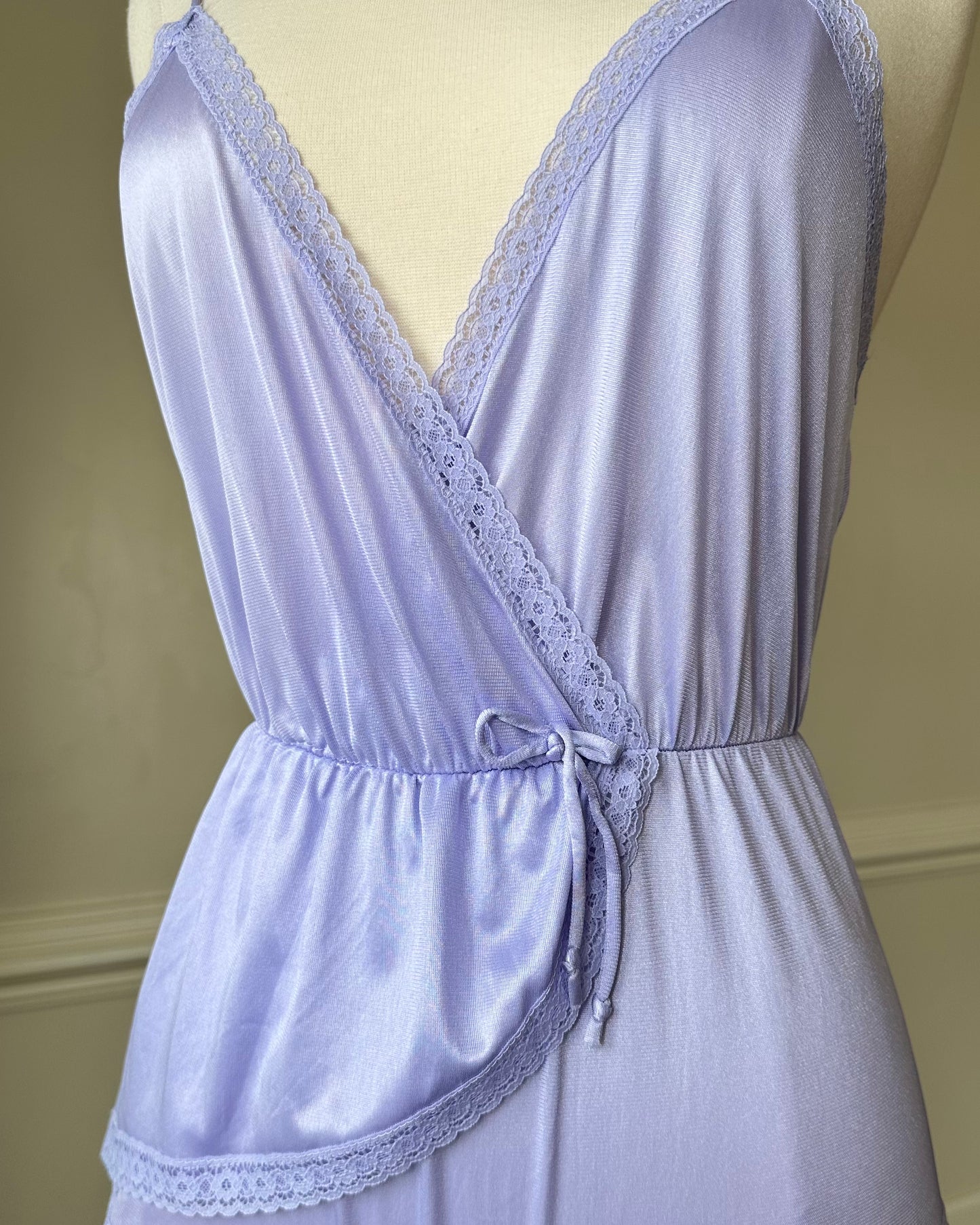 Vintage Sultry Periwinkle Romper featuring Layering Details with Lace Trimmings
