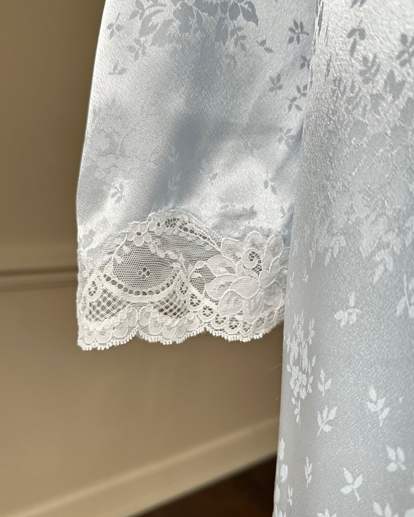 Beautiful Soft Blue Matching Set includes Sheer Frosted Blue Maxi Slip Dress