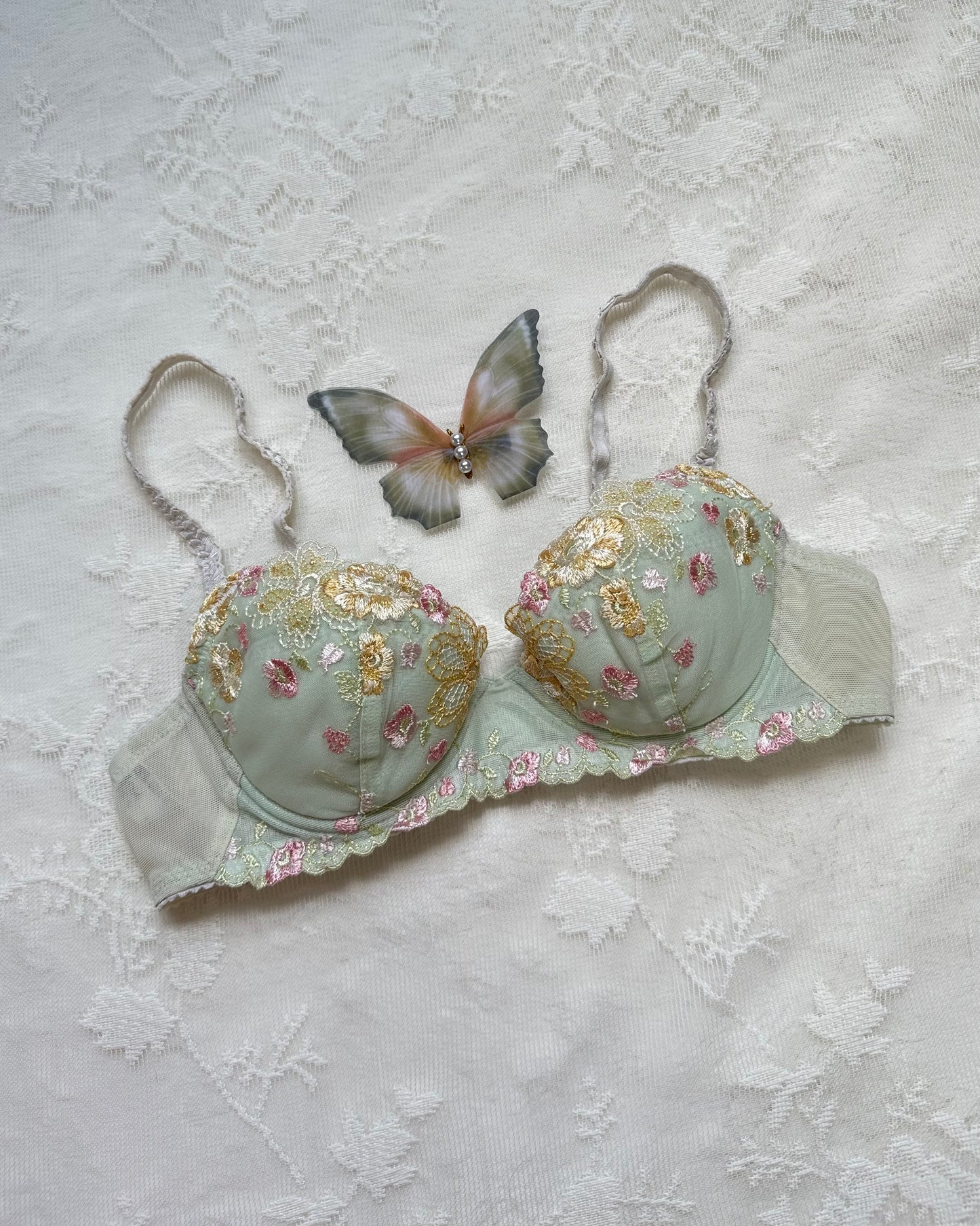 Enchanted Mint Green Bustier Bra