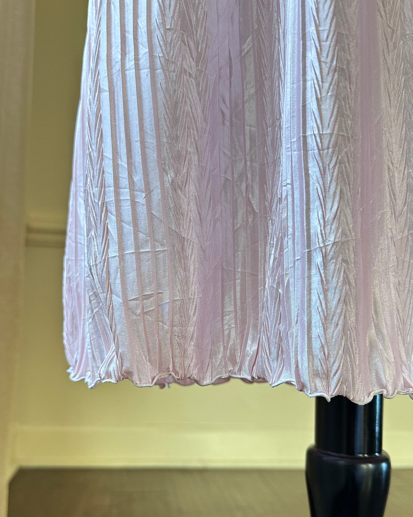 Vintage 90's Candy Midi Dress featuring Peony Adorned with Embroidery Details