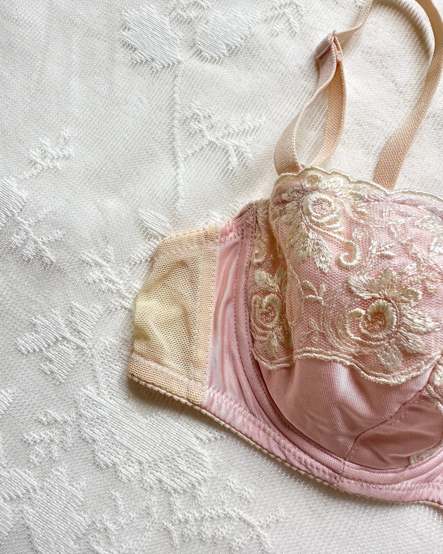 Brocade Rosy Bra featuring Floral Embroidery