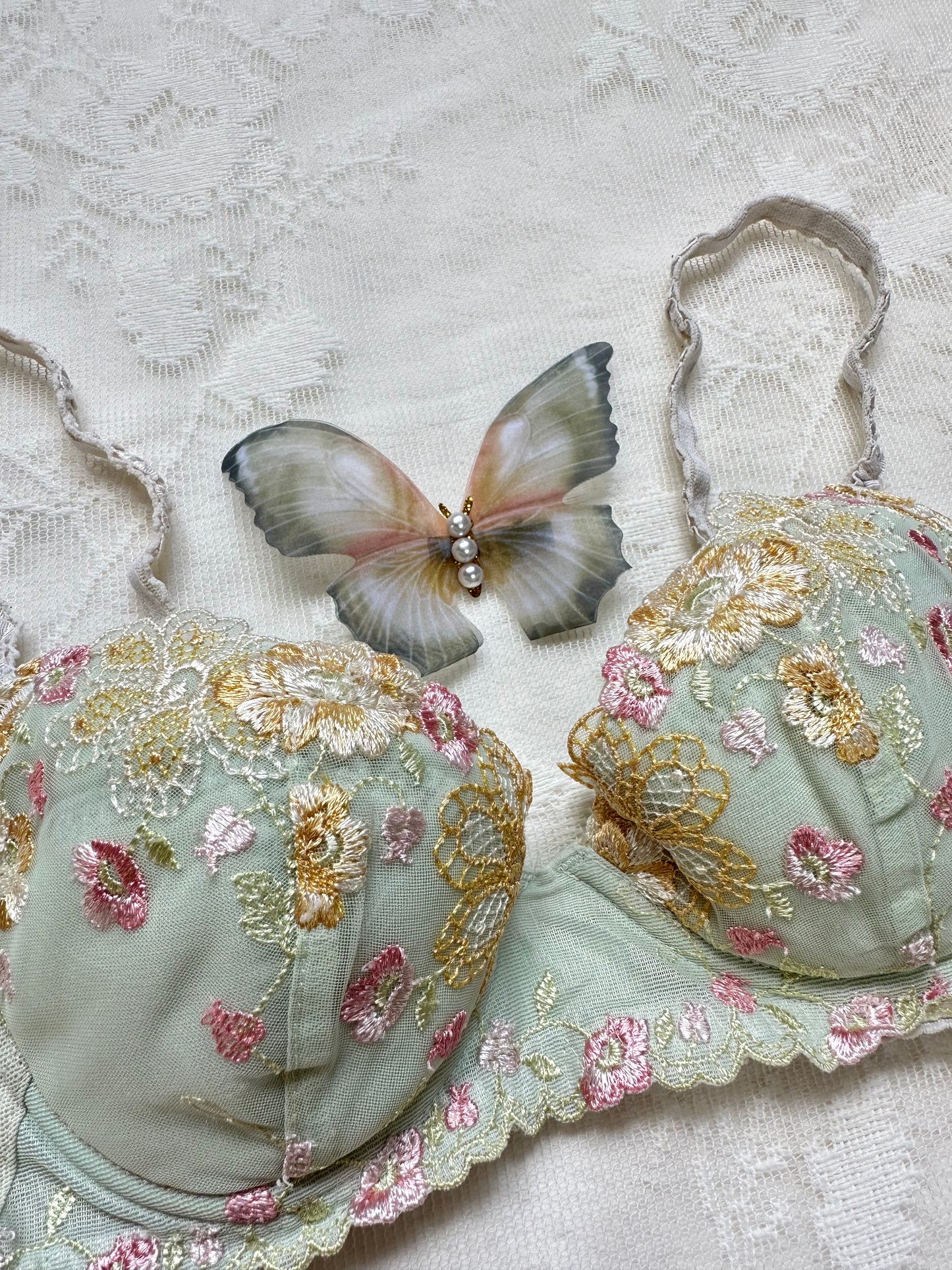 Enchanted Mint Green Bustier Bra