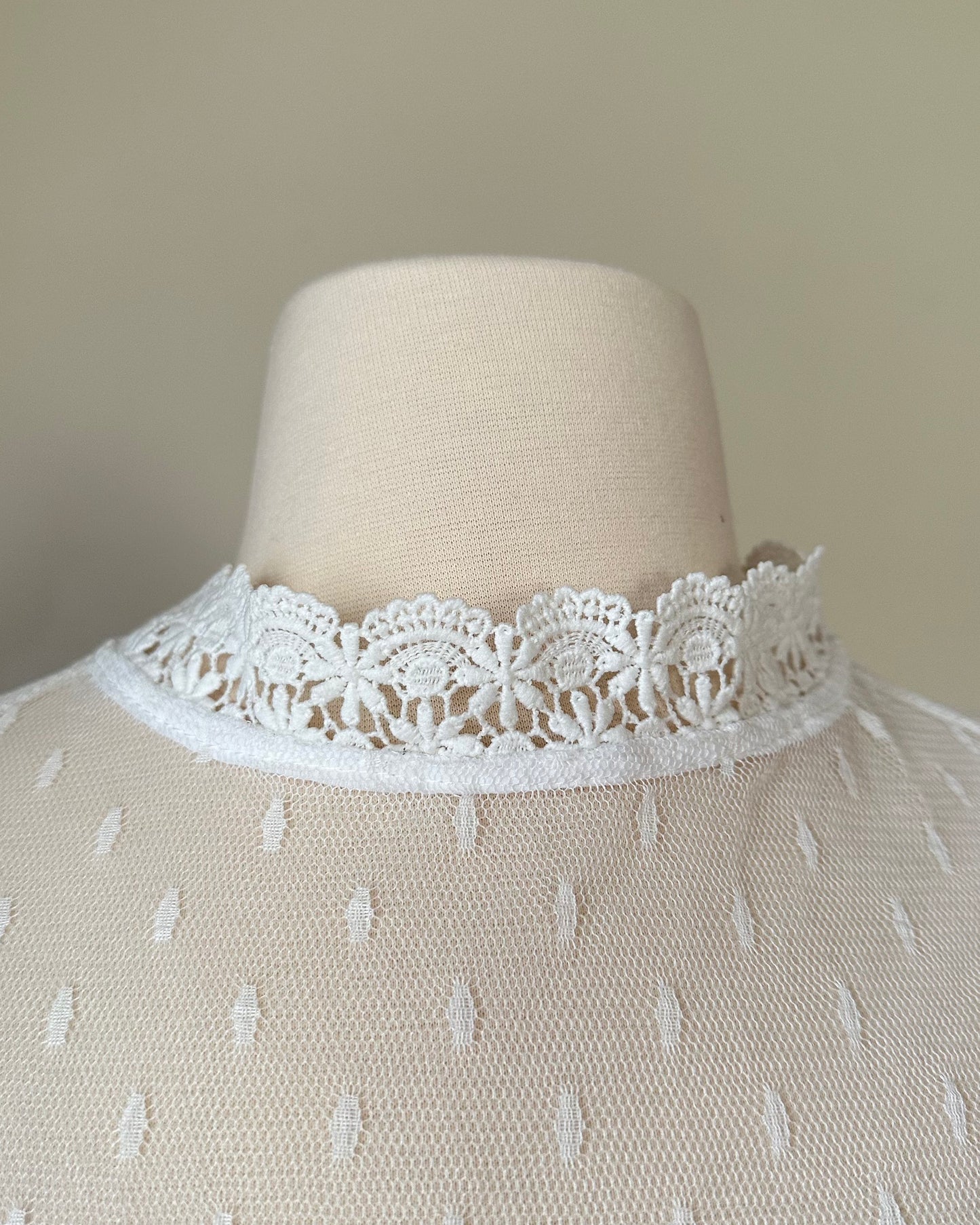 Sheer Victorian Inspired Long Sleeves Slip Dress featuring Intricate Floral Pattern