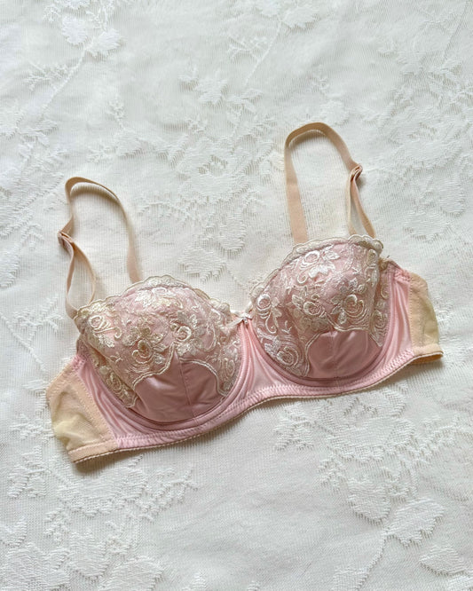 Brocade Rosy Bra featuring Floral Embroidery