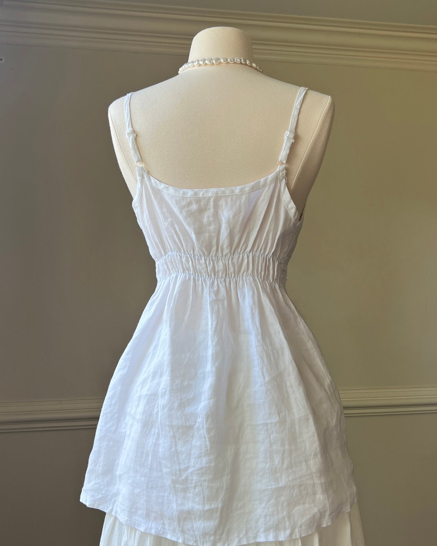 Hard Linen Top featuring Double Waist Linings