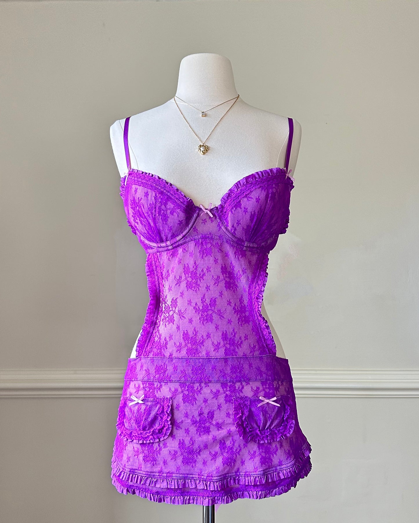Victoria’s Secret Sultry Brassiere Apron in Vibrant Purple