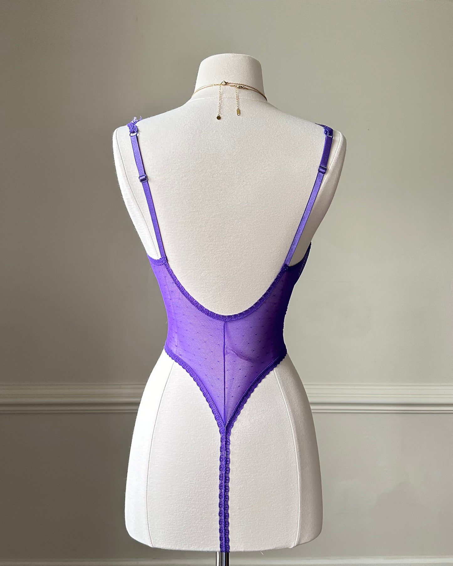 Victoria’s Secret Intricate Bodysuit featuring Floral Embroidery on Lace