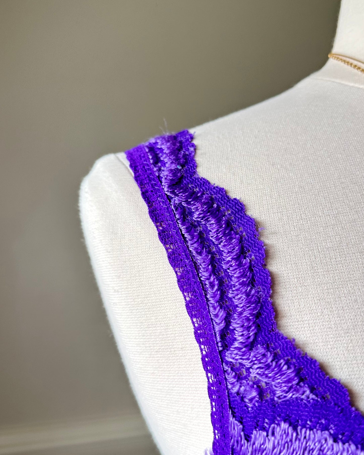 Victoria’s Secret Intricate Bodysuit featuring Floral Embroidery on Lace