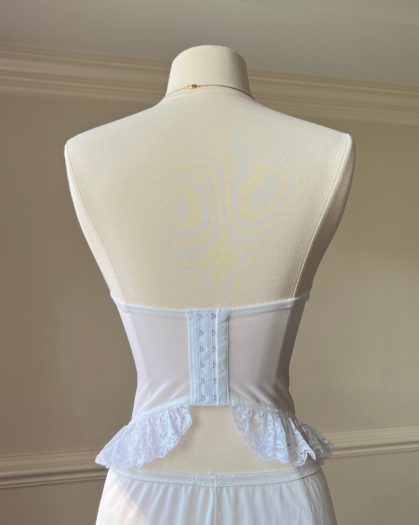 Ethereal Fairy Sheer Strapless Corset featuring Laced Bodice with Ruffled Trimmings