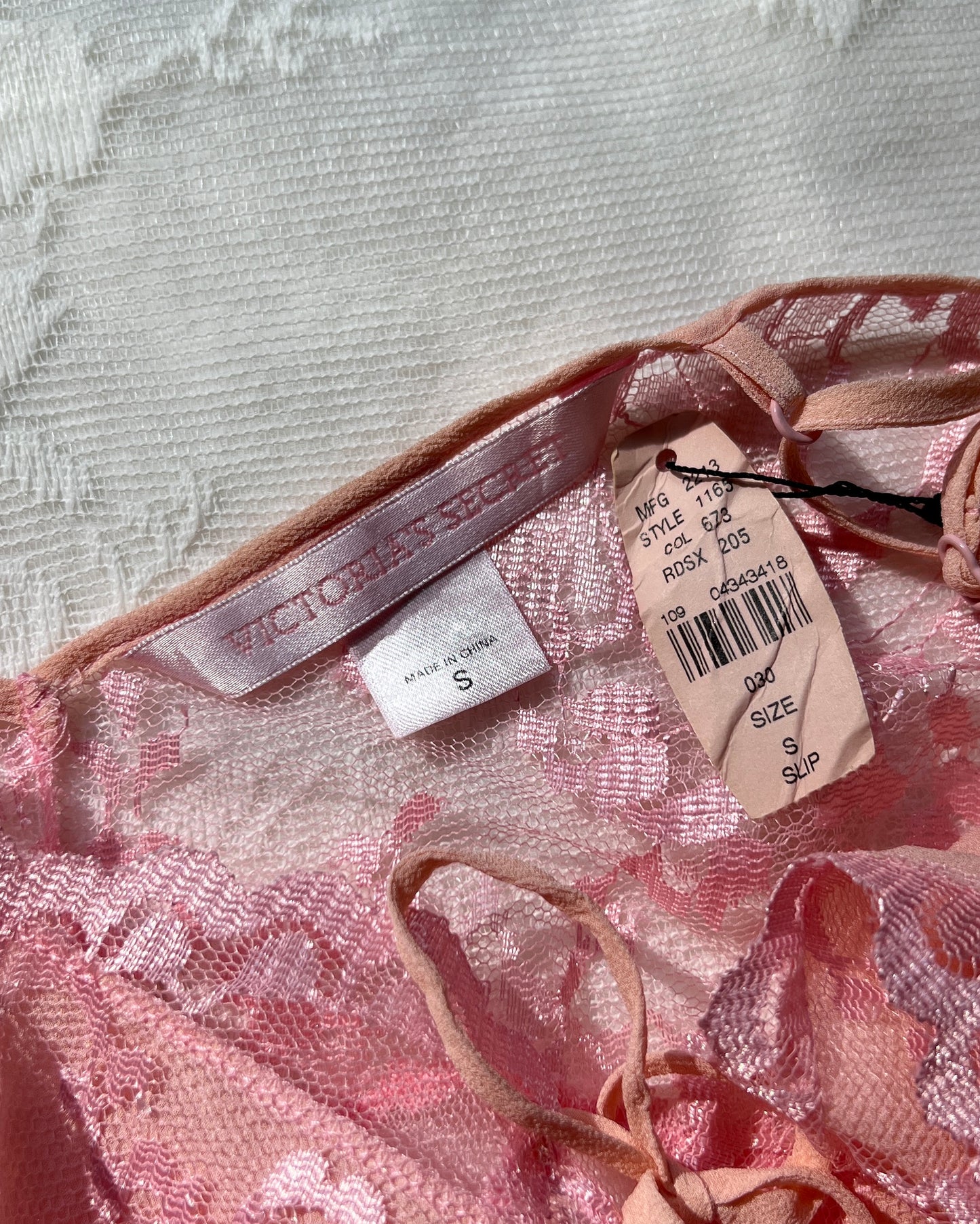 Sheer Victoria's Secret Cherry Blossoms Open Top Slip Dress