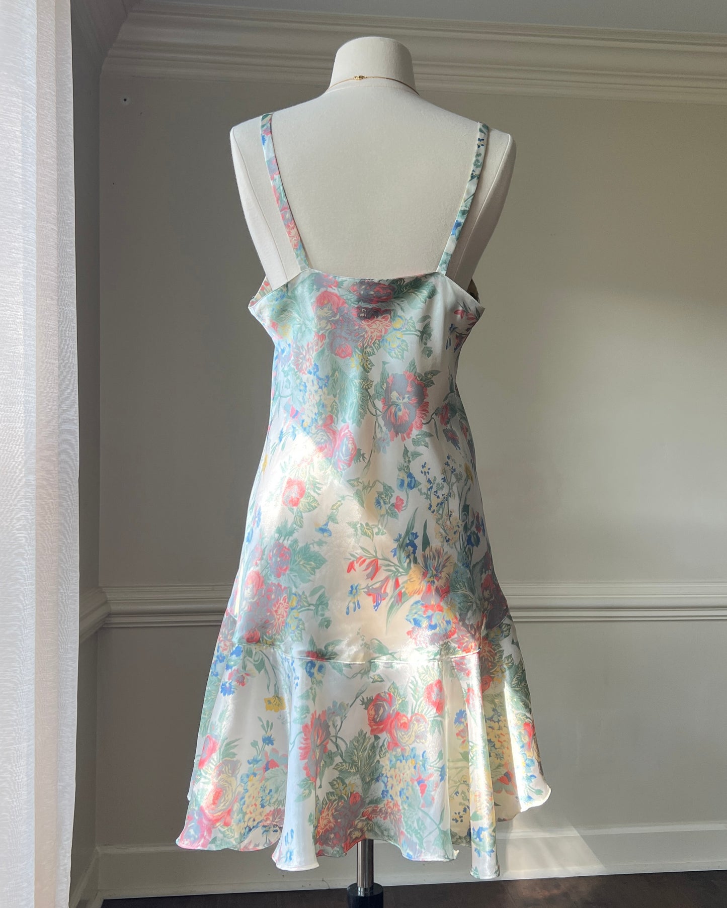 Victoria’s Secret Special Midi Dress featuring Spring Floral Prints on Satin Fabric