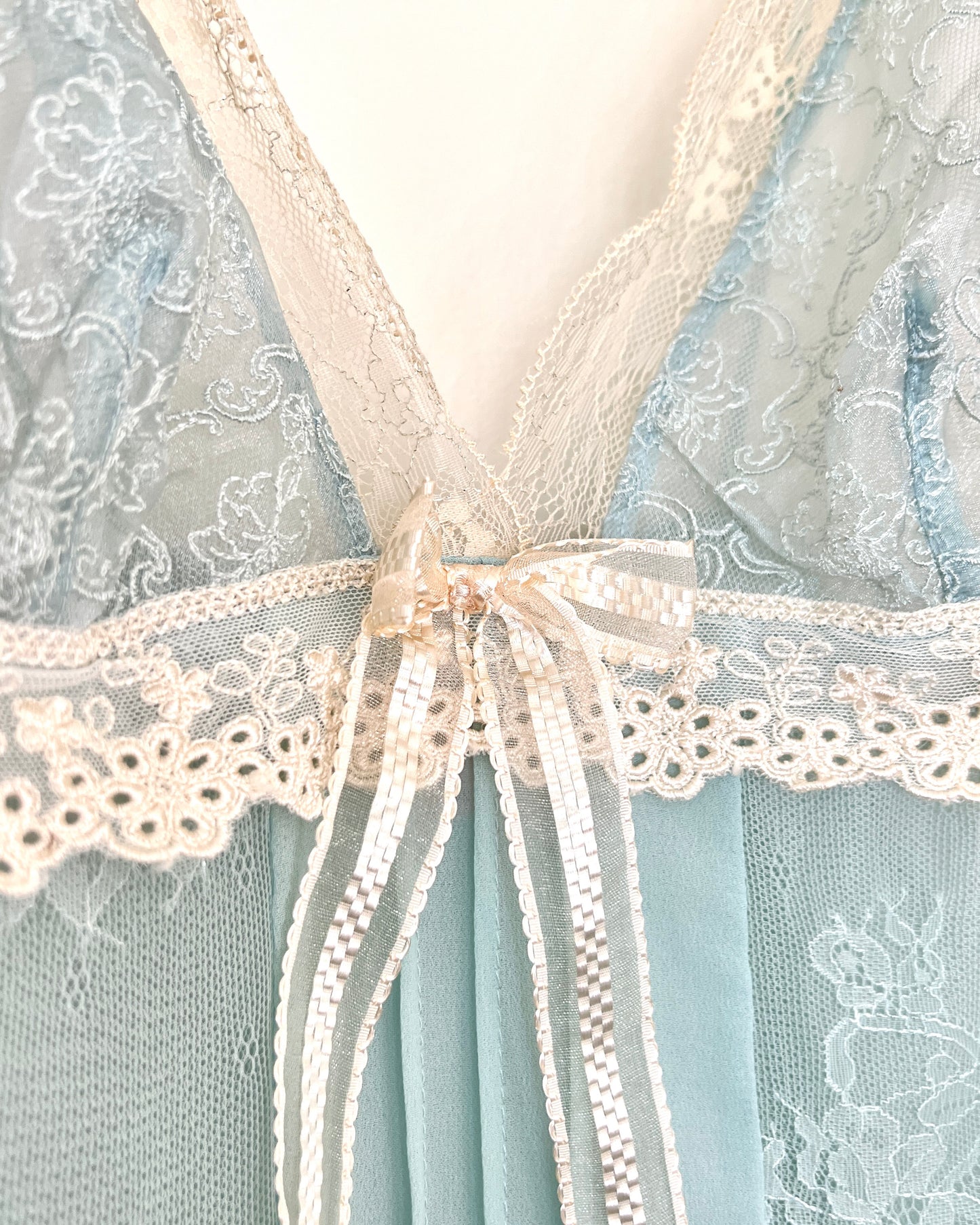 Fairycore Sheer Floral Embroidery Babydoll Slip featuring White Lace Lining