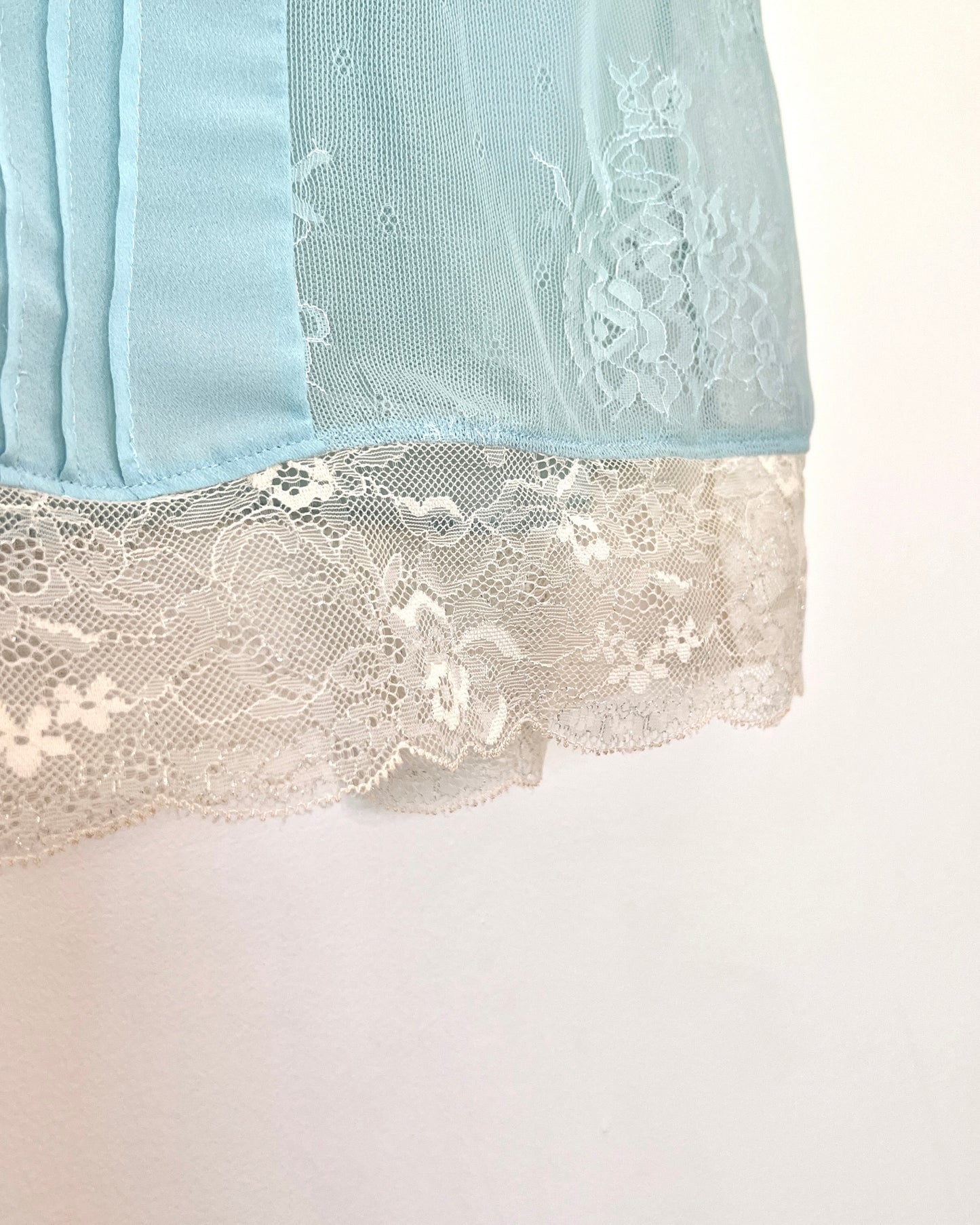 Fairycore Sheer Floral Embroidery Babydoll Slip featuring White Lace Lining