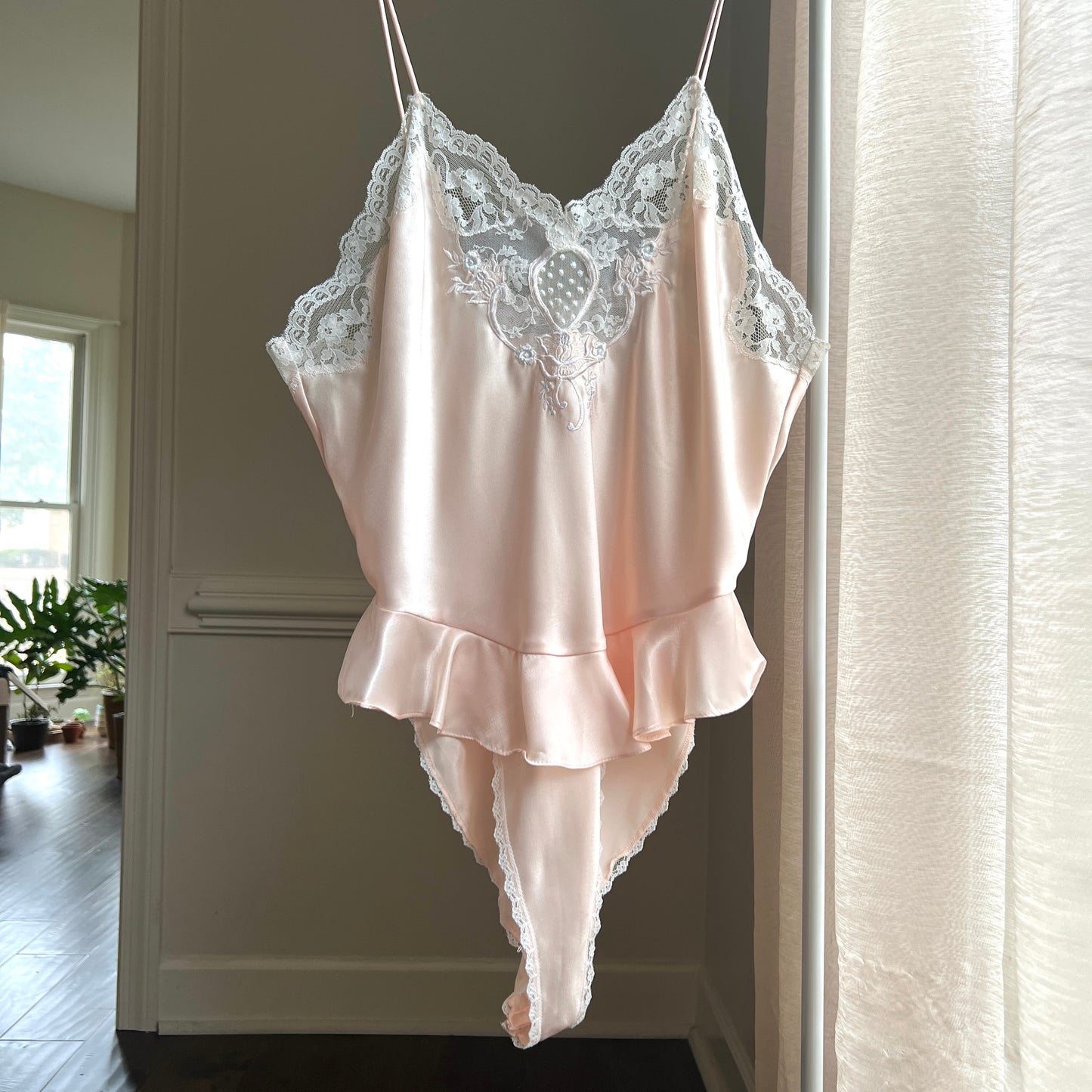 Vintage Sara Beth’s Victorian Inspired Satin Bodysuit