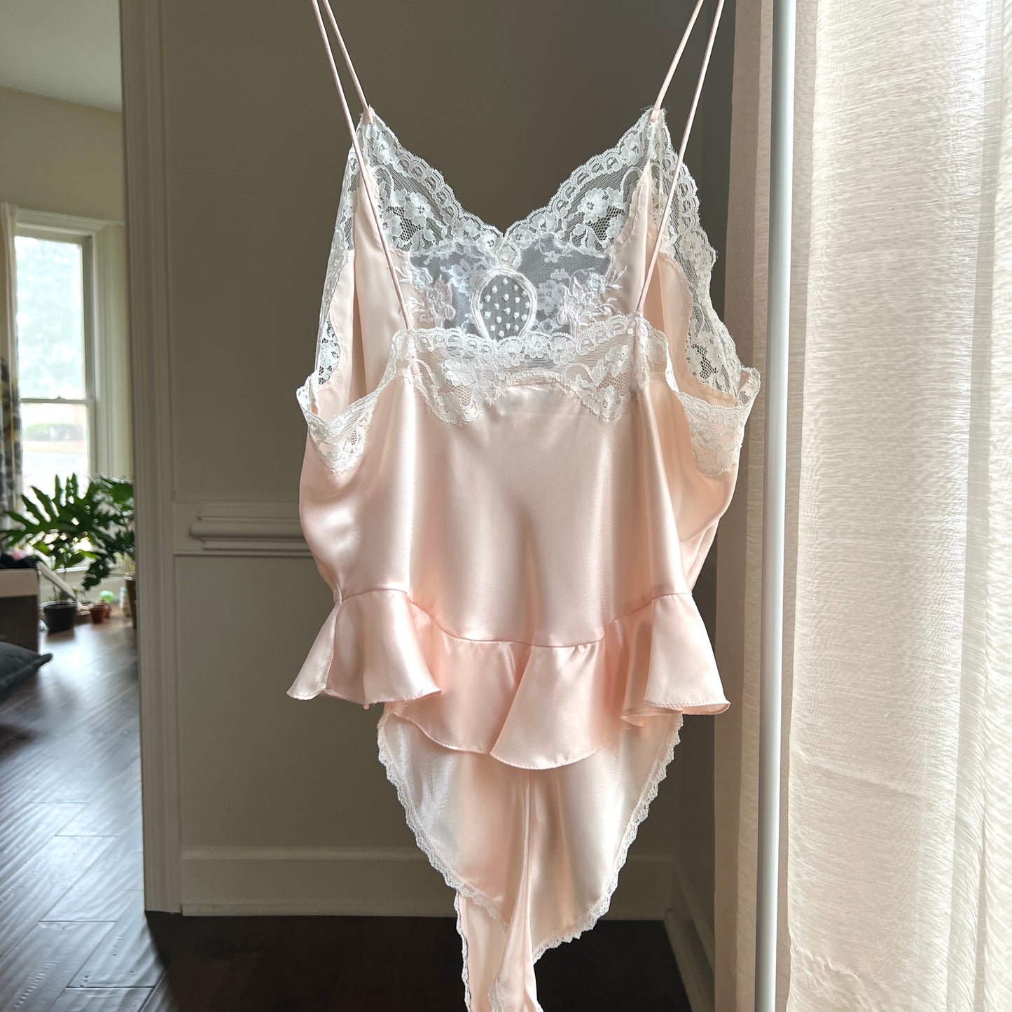 Vintage Sara Beth’s Victorian Inspired Satin Bodysuit