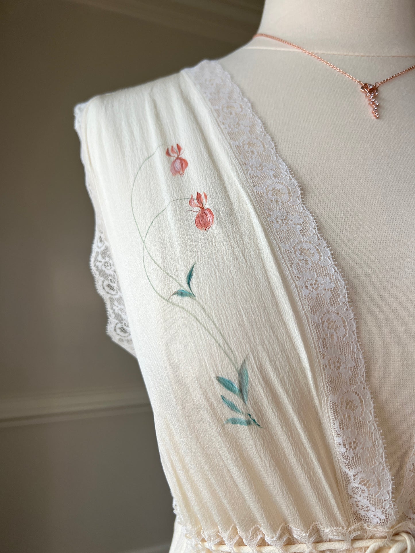 Christian Dior’s ethereal sheer maxi dress in vintage creamy