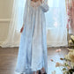 Beautiful Soft Blue Matching Set includes Sheer Frosted Blue Maxi Slip Dress