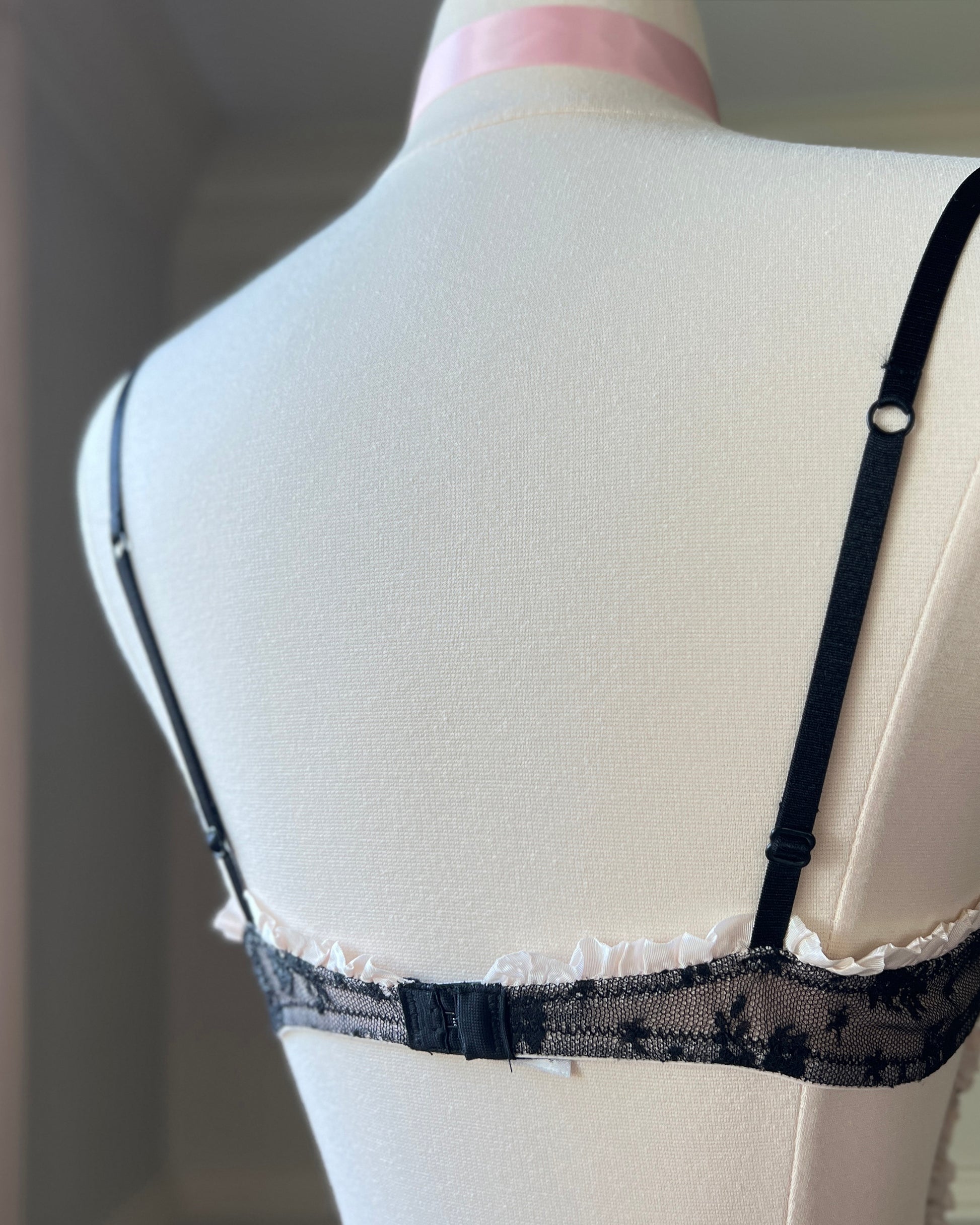 Victoria's Secret Milkmaid Black & Cream Matching Set featuring Emboss –  dokidoki vintage