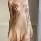 Victoria’s Secret Silk Slip in Rare Copper Color featuring Deep Side Cutout