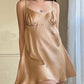 Victoria’s Secret Silk Slip in Rare Copper Color featuring Deep Side Cutout