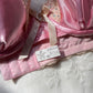 Victorian Era Inspired Satin Brassiere featuring Vintage White Lace Embroidery