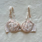 Vintage white Japanese brassiere featuring adorable bows embroidery