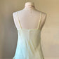 Fairycore soft green camisole featuring leaves and floral embroidered bust