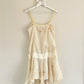 Vintage muslin cloth sundress featuring daisy embroidery details with fairy skirt