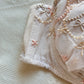 Vintage white Japanese brassiere featuring adorable bows embroidery