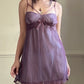 Vintage dusty plum babydoll slip dress