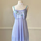 Lovely Lavender Slip Dress featuring Satin Bodice with Beautiful Floral Embroidery