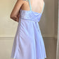 Lovely Lavender Slip Dress featuring Satin Bodice with Beautiful Floral Embroidery