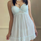 In Bloom by Jonquil baby blue pleated lace slip – Size M