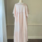 Vintage Dior Powder Pink Satin Robe featuring Brocade Lace Embroidery Sleeves