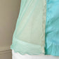 Vintage embroidered mesh cami with blue satin bust