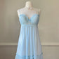 In Bloom by Jonquil baby blue pleated lace slip – Size M